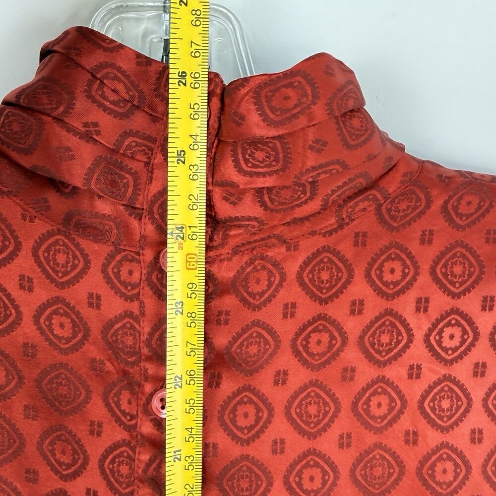 Vintage La Chine Classic by Galinda Wang Women’s Red Blouse Size 6 - Picture 15 of 16